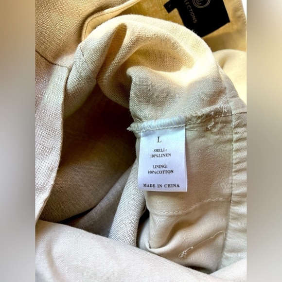 Tart Collection Metallic linen strapless romper Sz Large - Picture 10 of 15